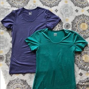 32° Degrees Purple & Teal Marl Short-sleeve Tops